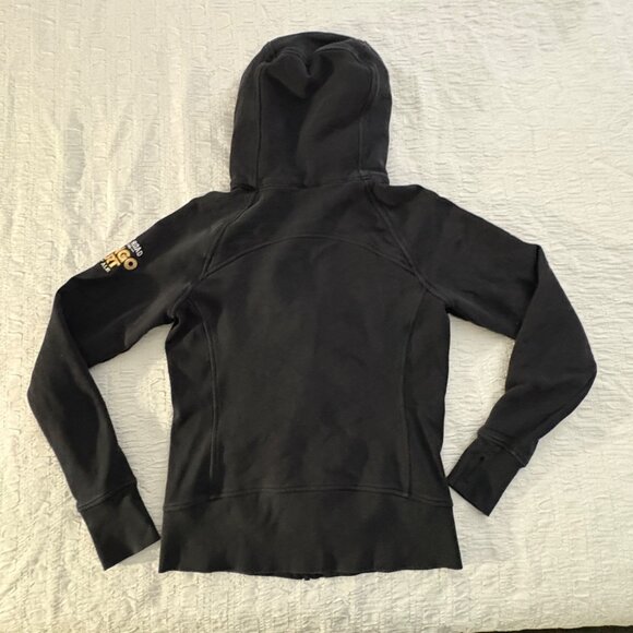 Lululemon Scuba Hoodie Light Cotton Fleece Black Full-Zip Sweatshirt Size 6 - Picture 6 of 12